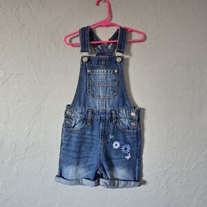 Floral Butterfly Girls Beautiful Overalls 5-6 Liberty Valor